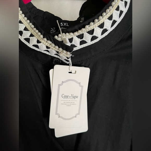 Black Elegant Embellished Linen Jacket | New | 16 | Couer de Vogue - Picture 9 of 11